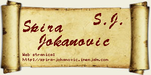 Spira Jokanović vizit kartica
